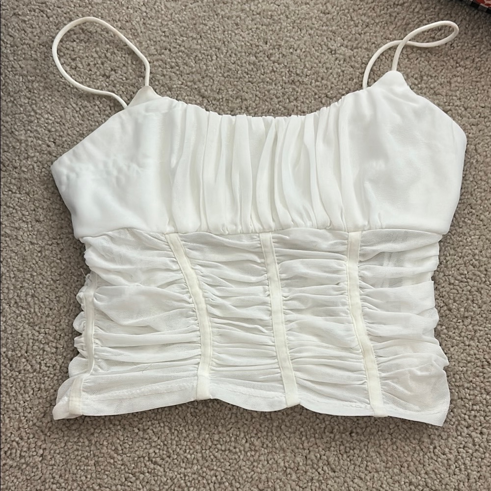 White Princess Polly Top